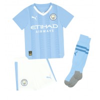 Camiseta Manchester City Jeremy Doku #11 Primera Equipación para niños 2023-24 manga corta (+ pantalones cortos)